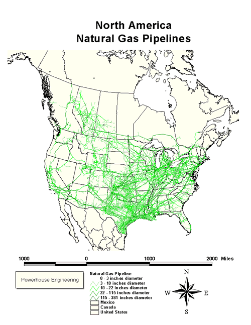 Map of North American Pipelines